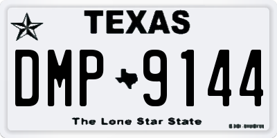 TX license plate DMP9144