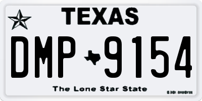 TX license plate DMP9154