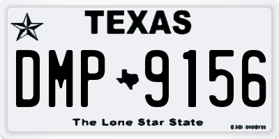 TX license plate DMP9156