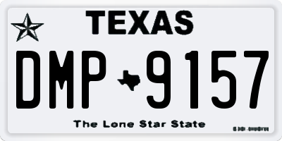 TX license plate DMP9157