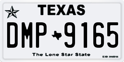 TX license plate DMP9165