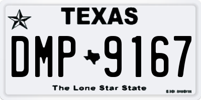 TX license plate DMP9167