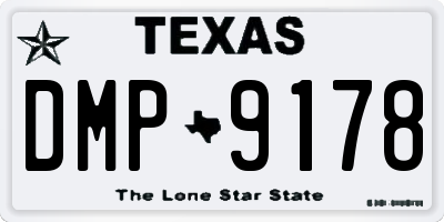 TX license plate DMP9178
