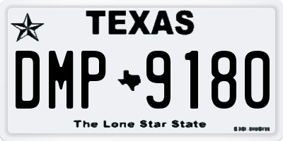 TX license plate DMP9180