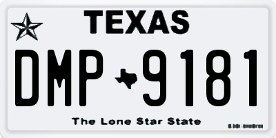 TX license plate DMP9181