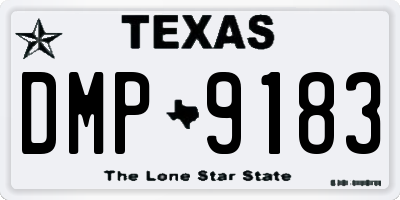 TX license plate DMP9183