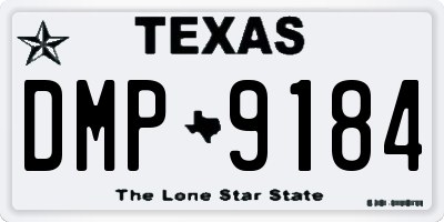 TX license plate DMP9184