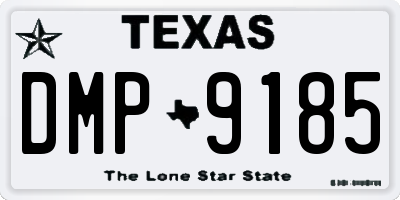TX license plate DMP9185