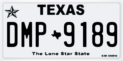 TX license plate DMP9189