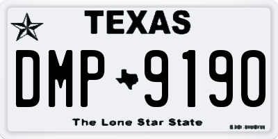 TX license plate DMP9190