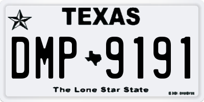 TX license plate DMP9191