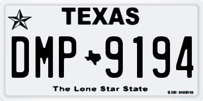 TX license plate DMP9194