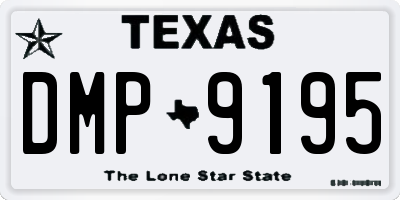 TX license plate DMP9195