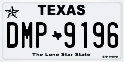 TX license plate DMP9196
