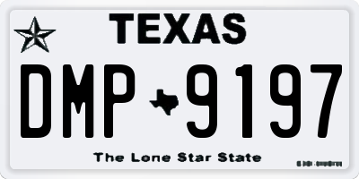 TX license plate DMP9197