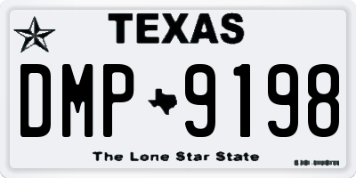 TX license plate DMP9198