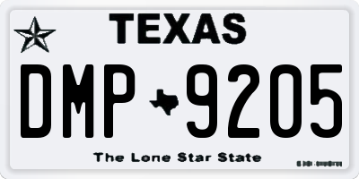TX license plate DMP9205