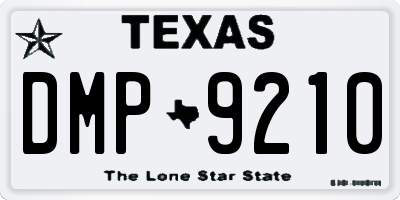 TX license plate DMP9210