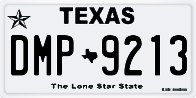 TX license plate DMP9213