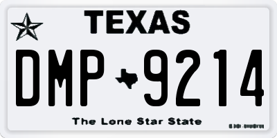 TX license plate DMP9214