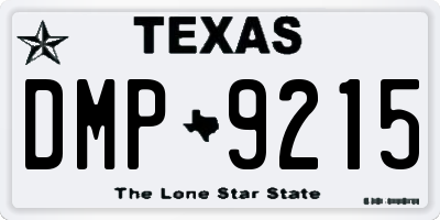 TX license plate DMP9215