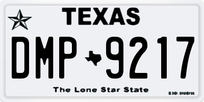 TX license plate DMP9217