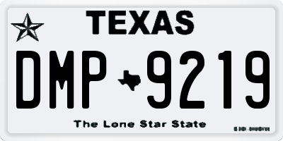 TX license plate DMP9219
