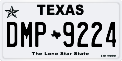 TX license plate DMP9224