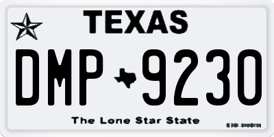 TX license plate DMP9230
