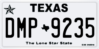 TX license plate DMP9235