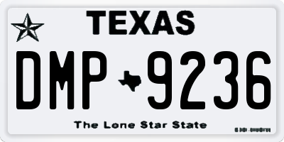 TX license plate DMP9236