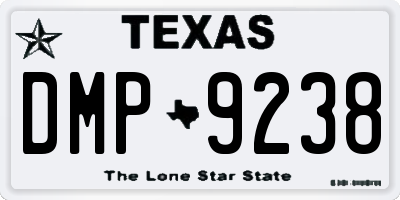 TX license plate DMP9238