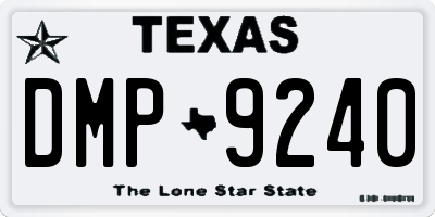 TX license plate DMP9240