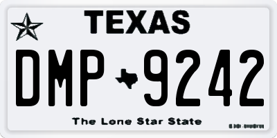 TX license plate DMP9242