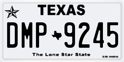 TX license plate DMP9245