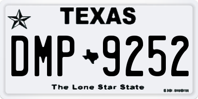 TX license plate DMP9252
