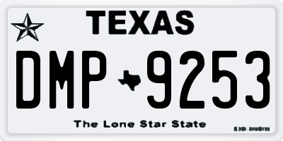 TX license plate DMP9253