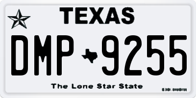 TX license plate DMP9255