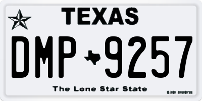 TX license plate DMP9257