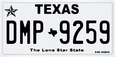 TX license plate DMP9259