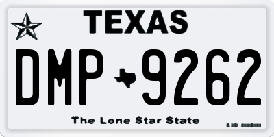 TX license plate DMP9262