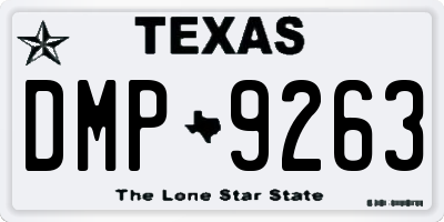 TX license plate DMP9263