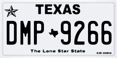 TX license plate DMP9266