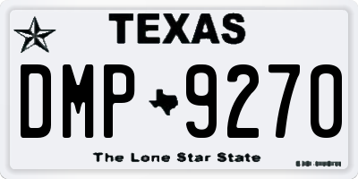 TX license plate DMP9270