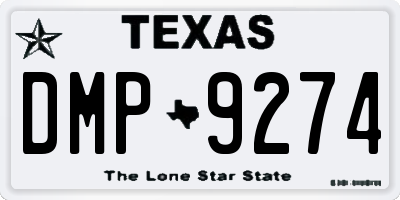 TX license plate DMP9274