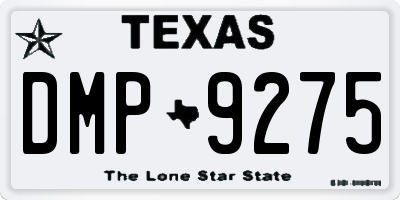 TX license plate DMP9275