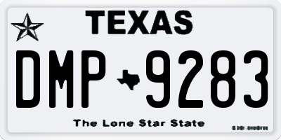 TX license plate DMP9283