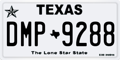 TX license plate DMP9288