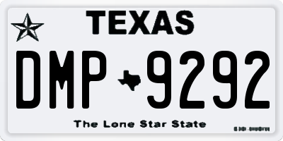 TX license plate DMP9292