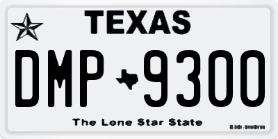 TX license plate DMP9300